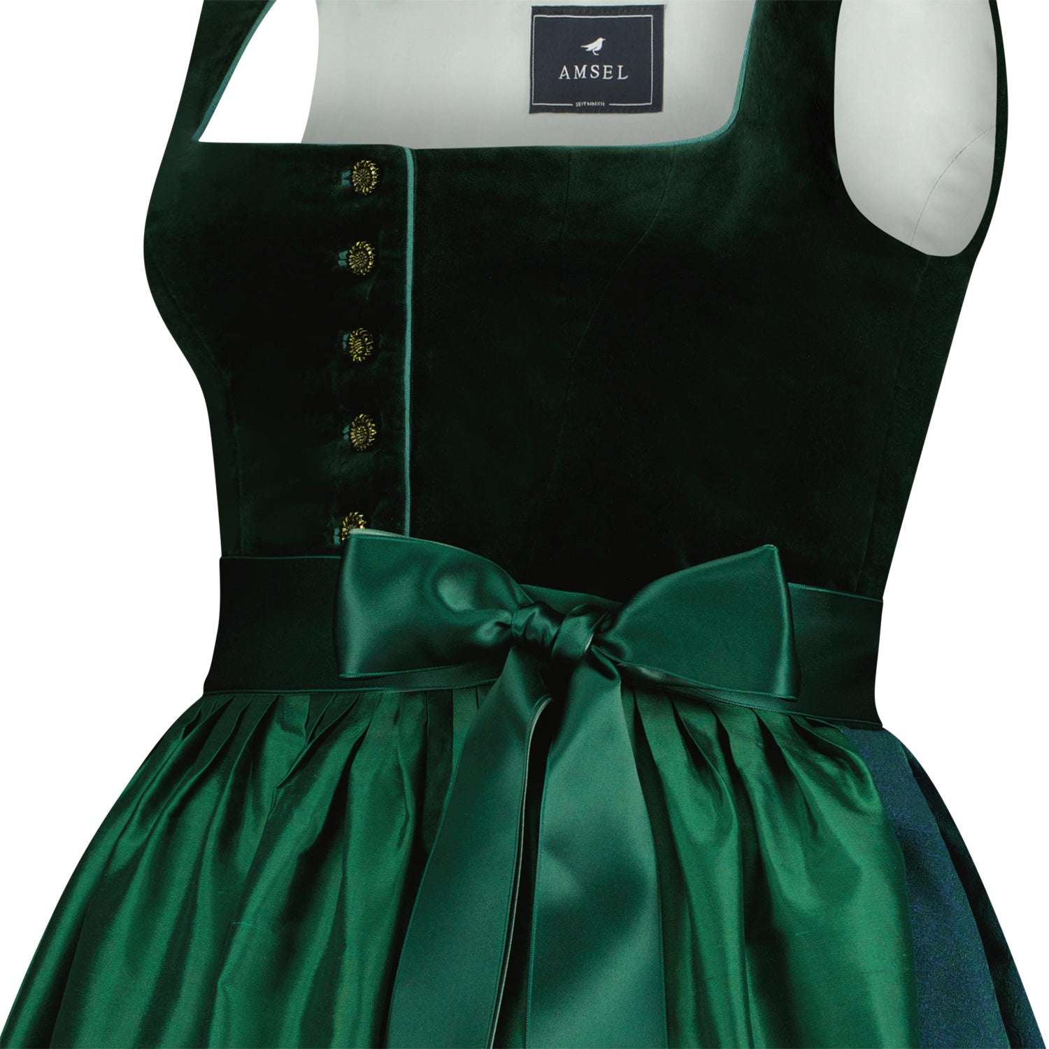 Samtdirndl Marlene Smaragd - Image 3