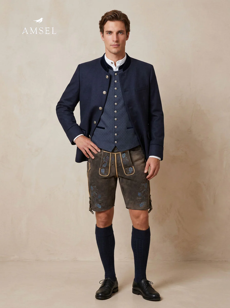 Trachtenweste Tim Blau - Image 3